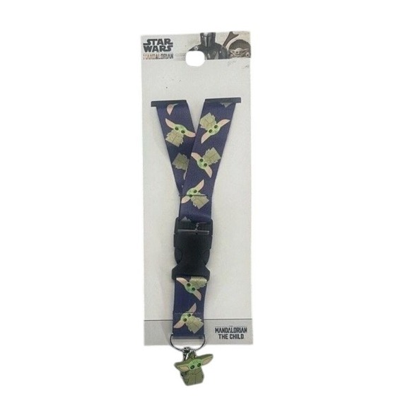 Disney Other - NEW Star Wars Disney Mandalorian Key‎ Chain with Grogu Detachable Clip Lanyard!